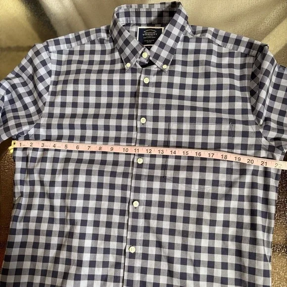 Charles Tyrwhitt Shirt Mens Large Extra Slim Fit Non Iron Button Down Gingham - Picture 3 of 6